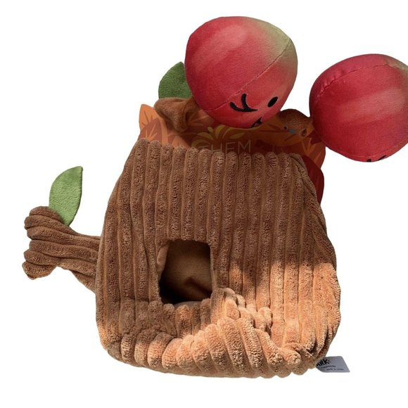 Bark Them Apples Dog Toy Squeaker Plush Treat Hiding 3 Pc Medium Large New Gift - Picture 6 of 12
